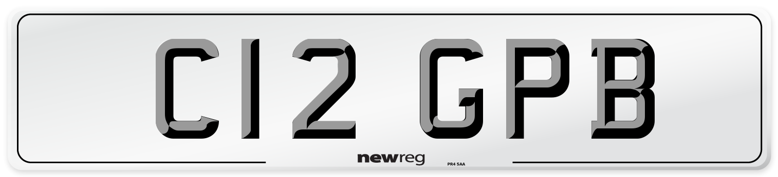C12 GPB Number Plate from New Reg
